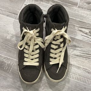 Sam Edelman Gray Suede Platform Sneakers Women Size 7